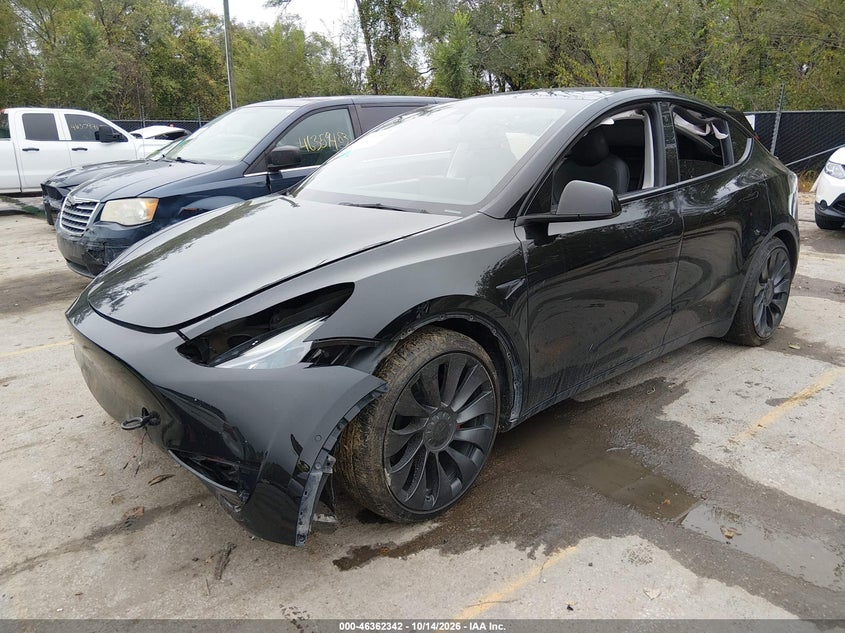 Vin: 5yjygdef8mf197509, lot: 46862624, tesla model y performance dual motor all-wheel drive 20212