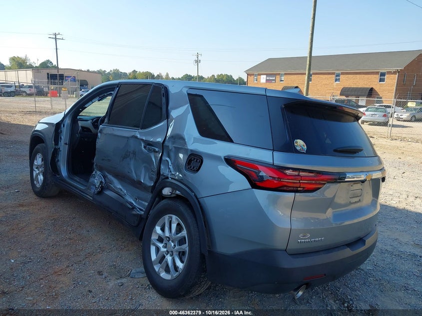 Vin: 1gnerfkw5pj285046, lot: 46862661, chevrolet traverse fwd ls 20233