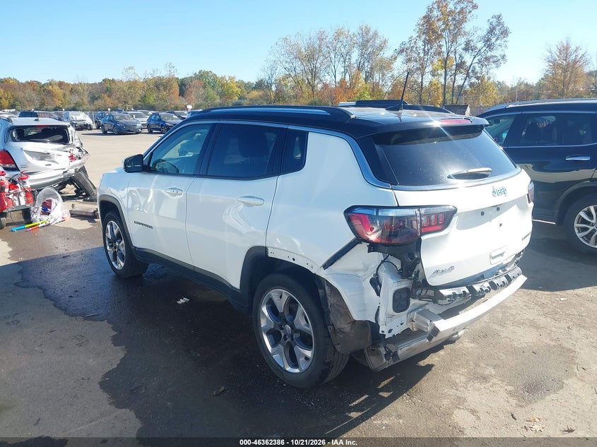 Vin: 3c4njdcb9mt549793, lot: 46862669, jeep compass limited 4x4 20213