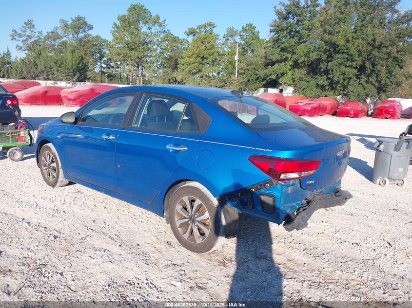 Vin: 3kpa24ad3pe617188, lot: 46862821, kia rio s 20233