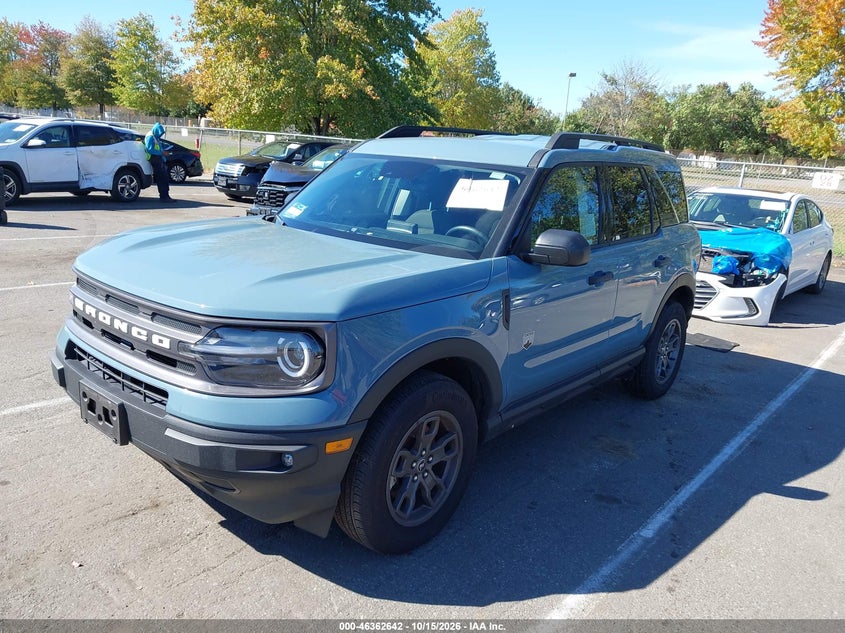 Vin: 3fmcr9b64pre05731, lot: 46862931, ford bronco sport big bend 20232
