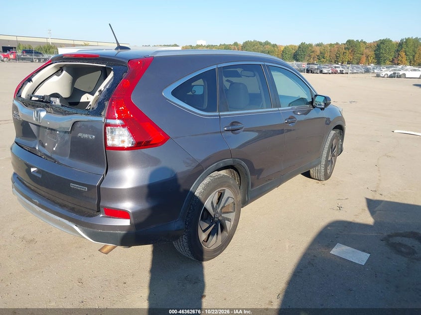 Vin: 5j6rm4h97fl105318, lot: 46862966, honda cr-v touring 20154