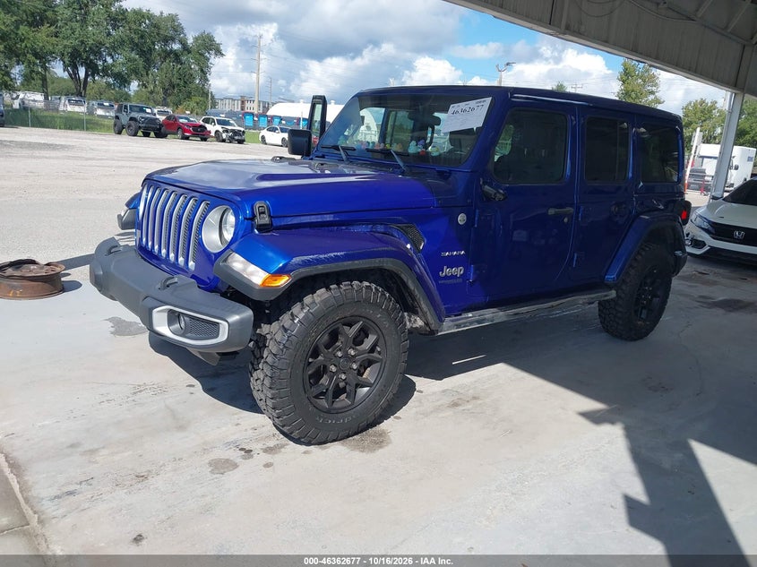 Vin: 1c4hjxegxkw525176, lot: 46862967, jeep wrangler unlimited sahara 4x4 20192