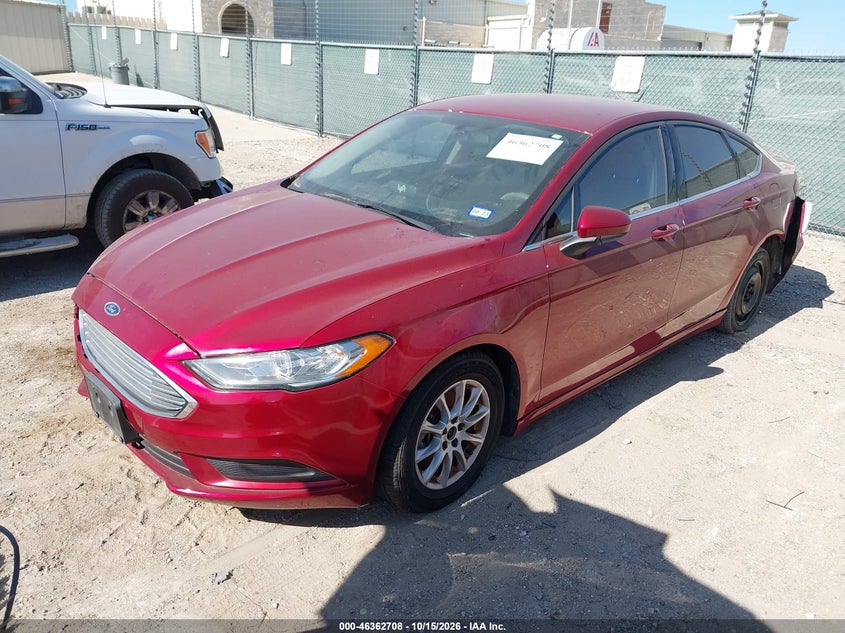 Vin: 3fa6p0g72hr366908, lot: 46862998, ford fusion s 20172