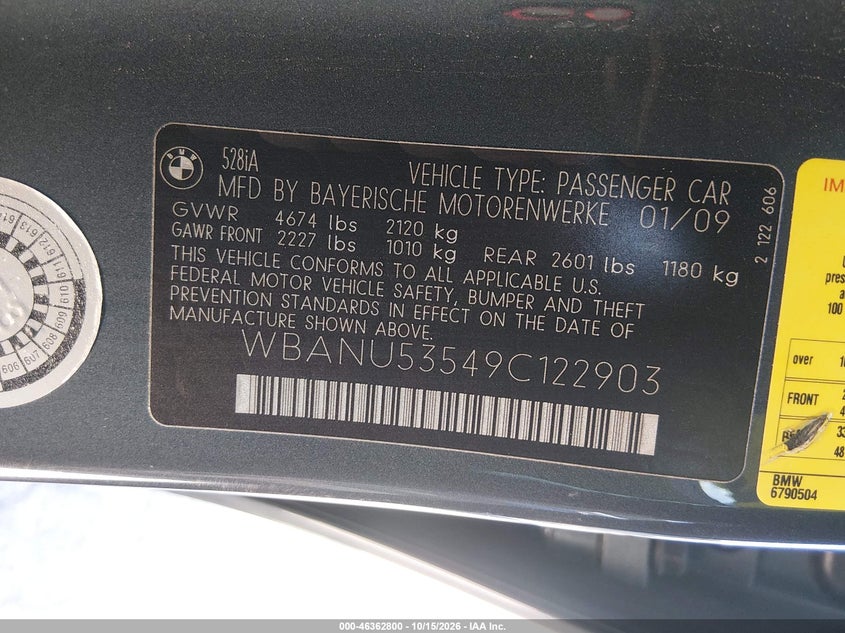 2009 BMW 528I · Фото 9