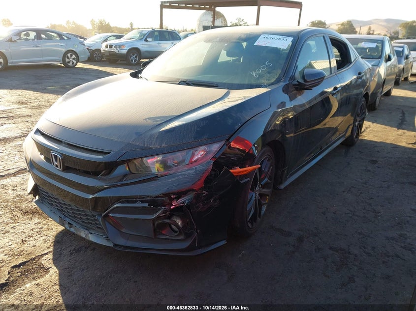 2020 Honda Civic Sport, Неизвестно, IAAI, VIN SHHFK7H44LU418005 — фото 2