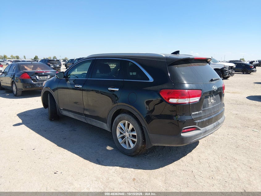 Vin: 5xypgda39jg344738, lot: 46863132, kia sorento 2.4l lx 20183