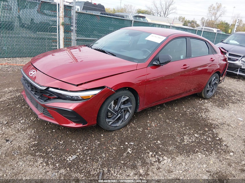 2025 Hyundai Elantra Sel Sport, Rear, IAAI, VIN KMHLM4DGXSU974706 — photo 2