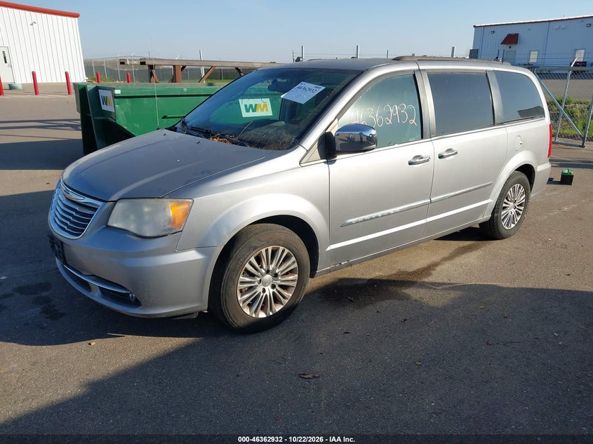Vin: 2c4rc1cg2dr715175, lot: 46863227, chrysler town & country touring-l 20132