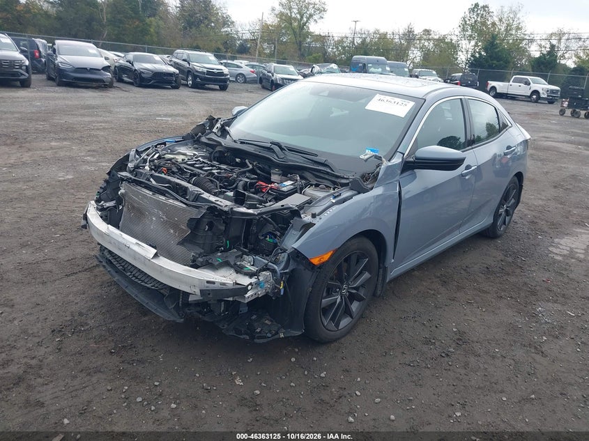 Vin: shhfk7h67mu401766, lot: 46863425, honda civic ex 20212