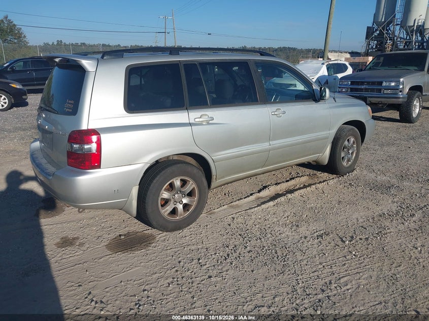 TOYOTA HIGHLANDER 2004 VIN JTEGP21A340032147