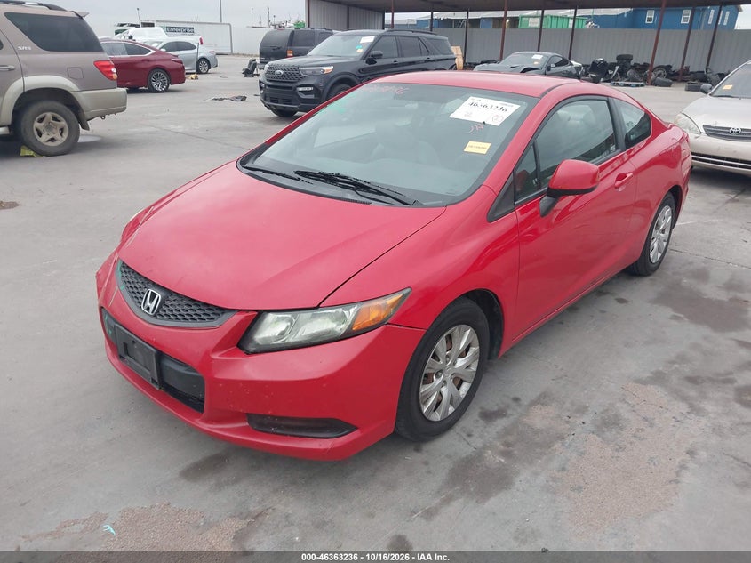 2012 Honda Civic Lx, Front End, IAAI, VIN 2HGFG3B50CH555547 — photo 2
