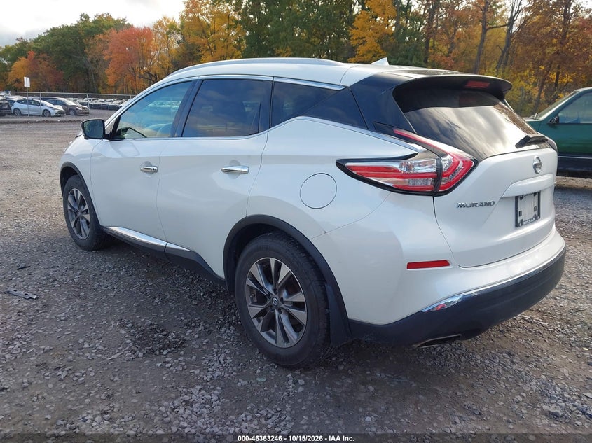 Vin: 5n1az2mh5gn139233, lot: 46863548, nissan murano sl 20163