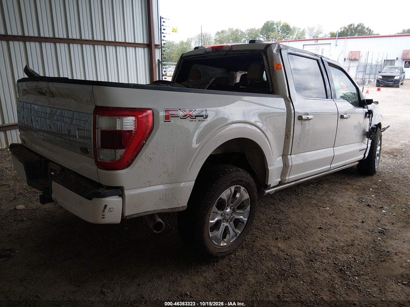 Vin: 1ftfw1ed0mfc59066, lot: 46863624, ford f-150 platinum 20214