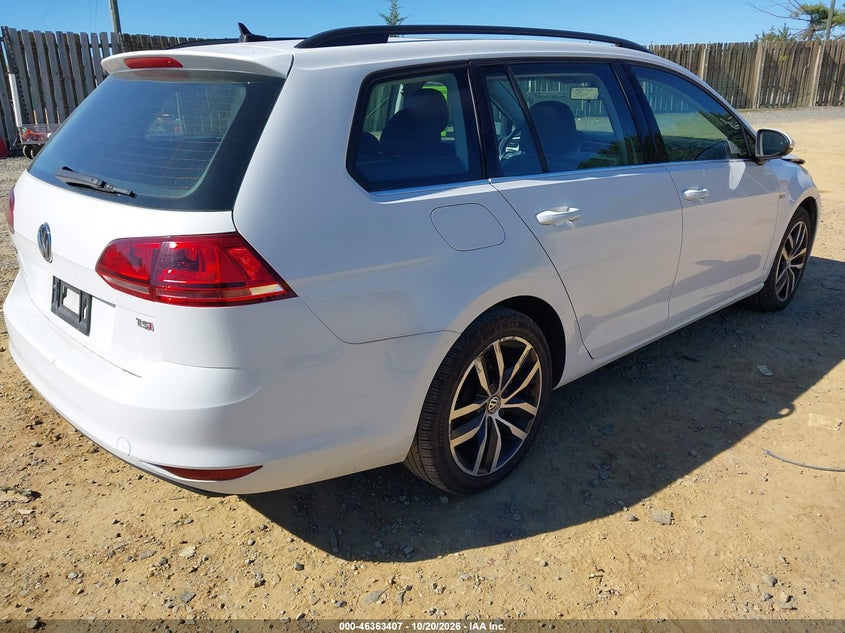 Vin: 3vwc17au0gm520126, lot: 46863710, volkswagen golf sportwagen tsi limited edition 20164