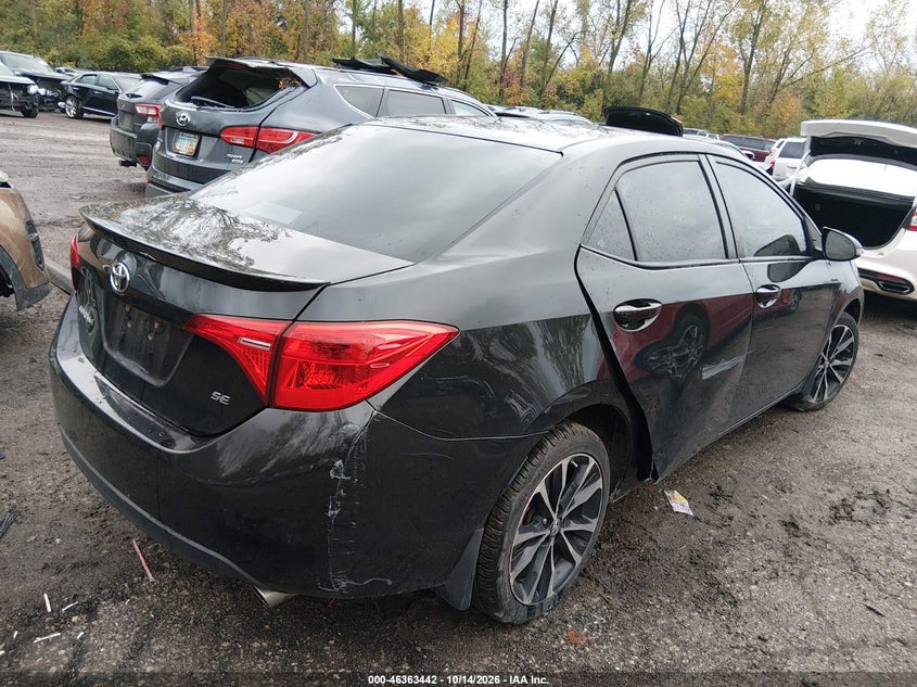 Vin: 2t1burhe3hc924502, lot: 46863745, toyota corolla se 20174