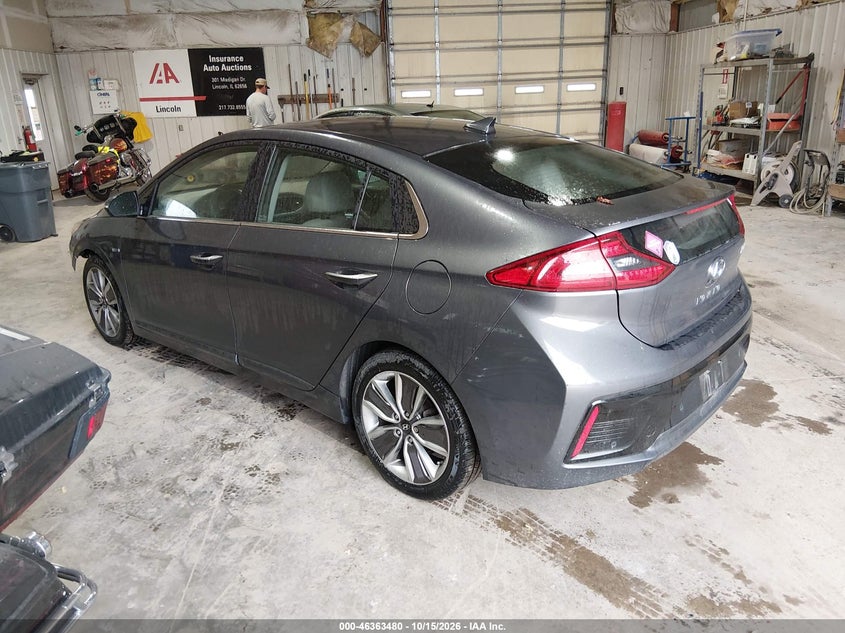 Vin: kmhc05lc1ku137097, lot: 46863784, hyundai ioniq hybrid limited 20193