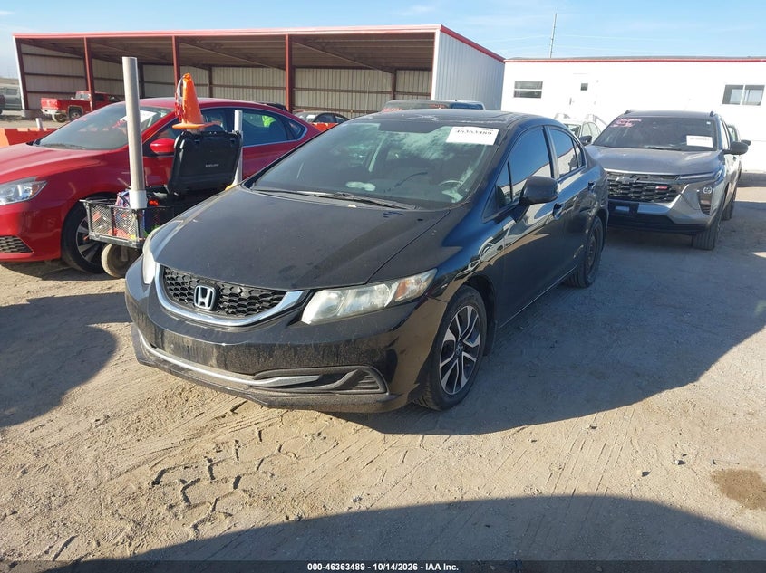 2013 Honda Civic Ex, Flood, IAAI, VIN 2HGFB2F89DH505292 — photo 2