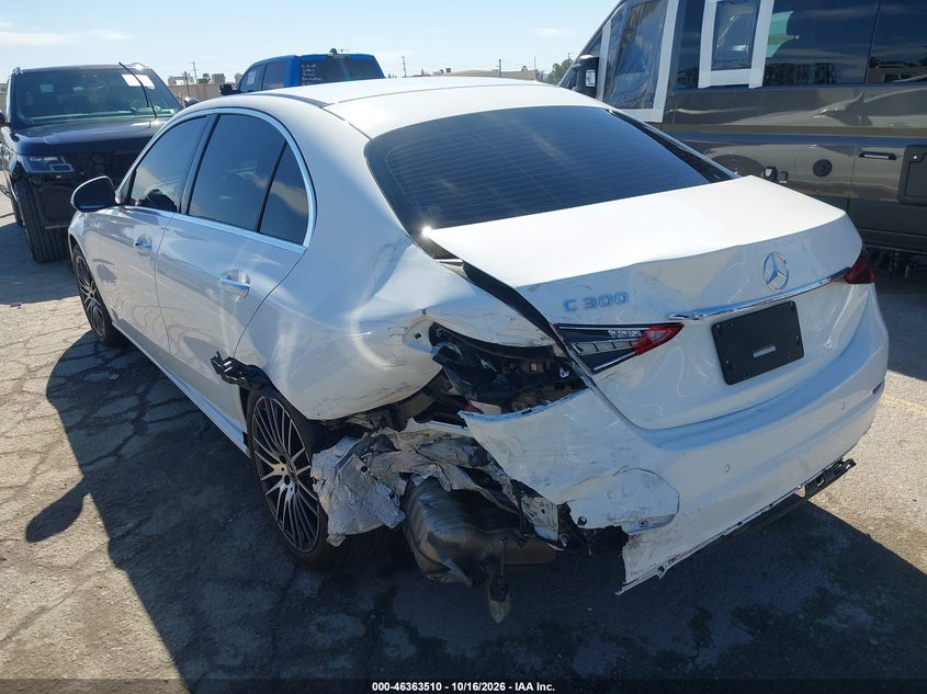 Vin: w1kaf4gb0pr153507, lot: 46863815, mercedes-benz c 300 sedan 20233