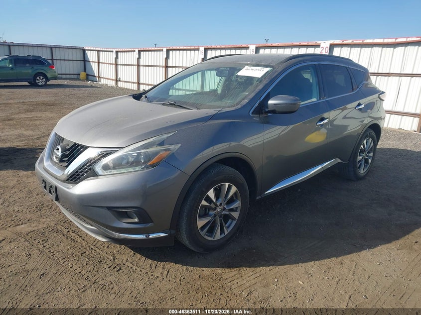 Vin: 5n1az2mh8jn119372, lot: 46863816, nissan murano sv 20182