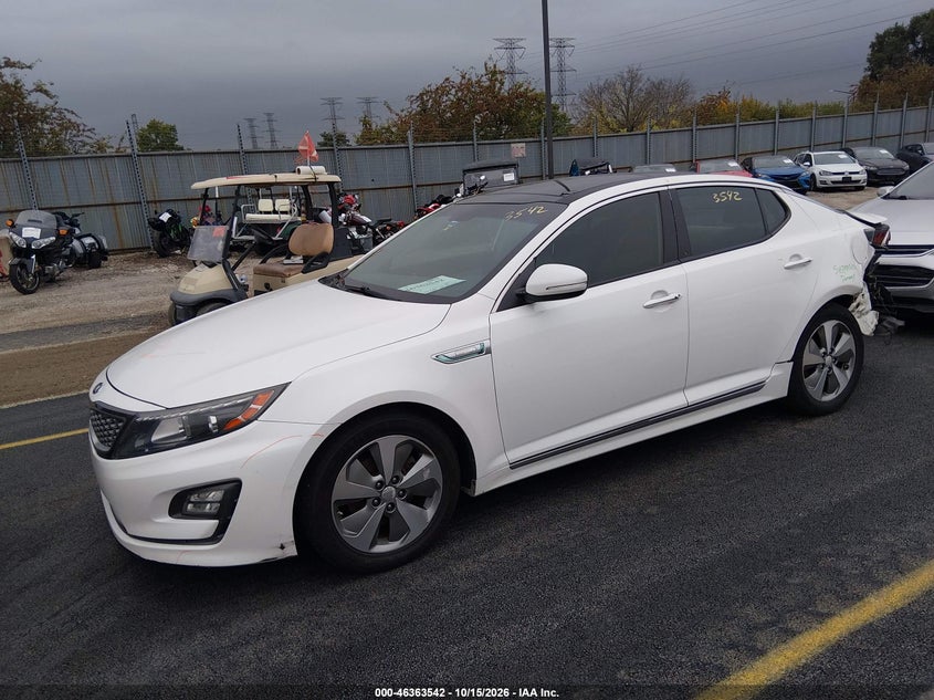 Vin: knagn4ad6f5084892, lot: 46863848, kia optima hybrid ex 20152