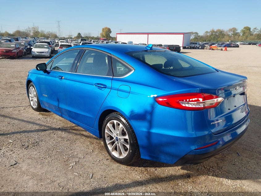 Vin: 3fa6p0lu6kr258066, lot: 46863933, ford fusion hybrid se 20193