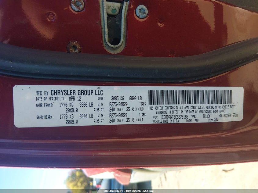 2012 RAM 1500 LARAMIE · Фото 9