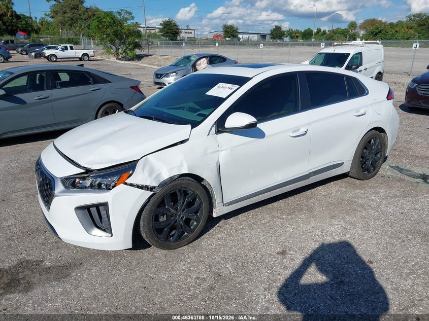 Vin: kmhc85lc8lu206183, lot: 46864100, hyundai ioniq hybrid sel 20202