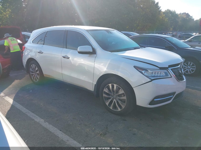 Vin: 5fryd3h49eb020724, lot: 46864232, acura mdx technology package 20141