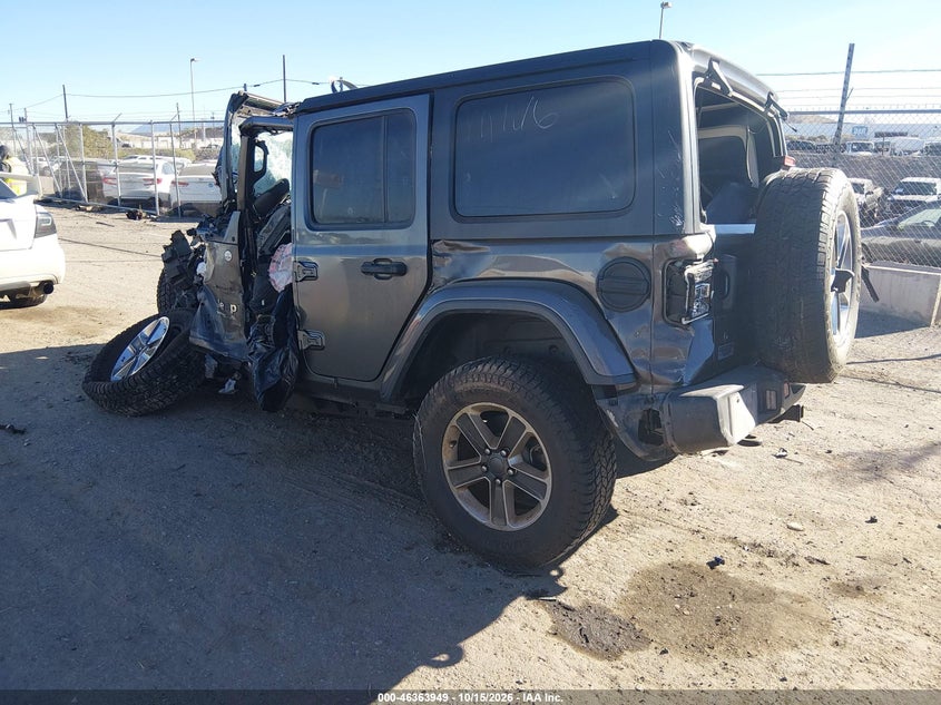Vin: 1c4hjxeg9kw572473, lot: 46864261, jeep wrangler unlimited sahara 4x4 20193