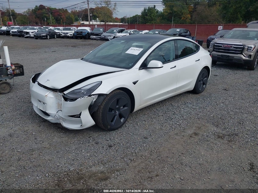 Vin: 5yj3e1ea9pf663469, lot: 46864265, tesla model 3 rear-wheel drive 20232