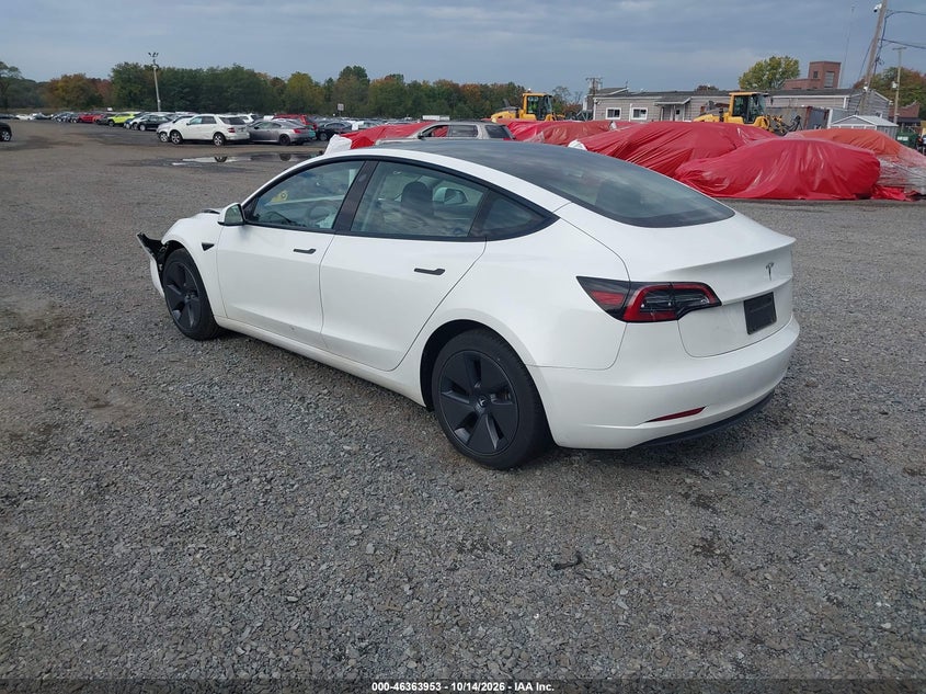 Vin: 5yj3e1ea9pf663469, lot: 46864265, tesla model 3 rear-wheel drive 20233