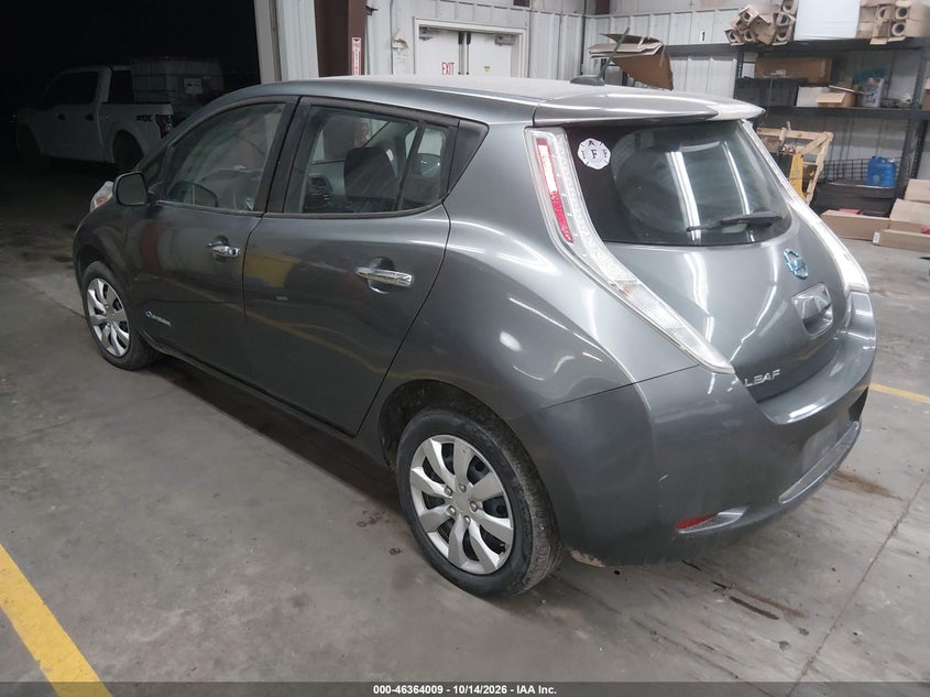 Vin: 1n4az0cp3fc316864, lot: 46864321, nissan leaf s 20153
