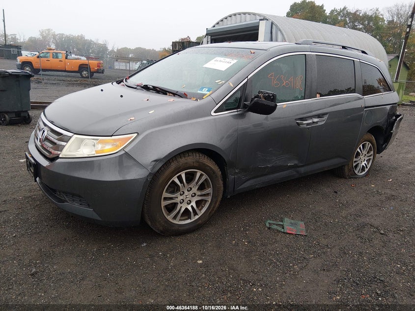 Vin: 5fnrl5h65cb075271, lot: 46864500, honda odyssey ex-l 20122
