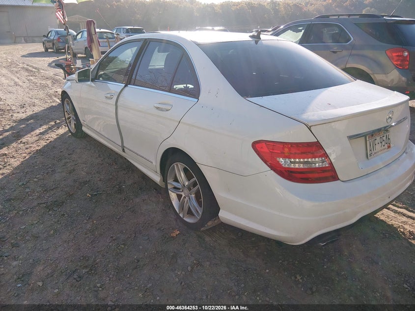 Vin: wddgf4hbxcr240043, lot: 46864565, mercedes-benz c 250 sport 20123