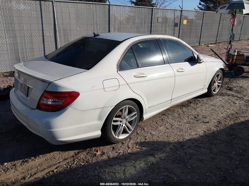 Vin: wddgf4hbxcr240043, lot: 46864565, mercedes-benz c 250 sport 20124