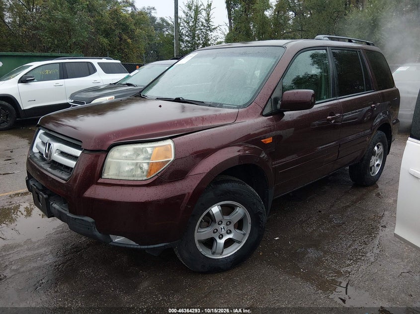 2008 Honda Pilot Ex-L, Hail, IAAI, VIN 5FNYF18558B014674 — photo 2