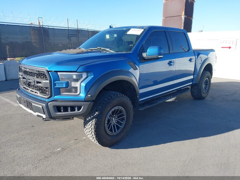 Vin: 1ftfw1rg8kfa00102, lot: 46864775, ford f-150 raptor 20192