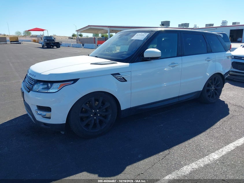 Vin: salwr2vf3ga581967, lot: 46864779, land rover range rover sport 3.0l v6 supercharged hse 20162