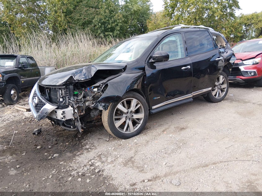 Vin: 5n1cr2mm8ec651437, lot: 46865003, nissan pathfinder hybrid platinum 20142