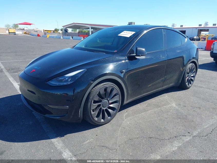 Vin: 5yjygdef5mf275194, lot: 46865150, tesla model y performance dual motor all-wheel drive 20212