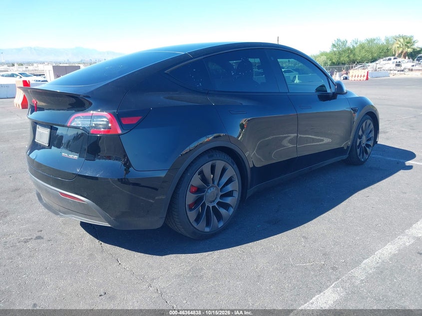 Vin: 5yjygdef5mf275194, lot: 46865150, tesla model y performance dual motor all-wheel drive 20214