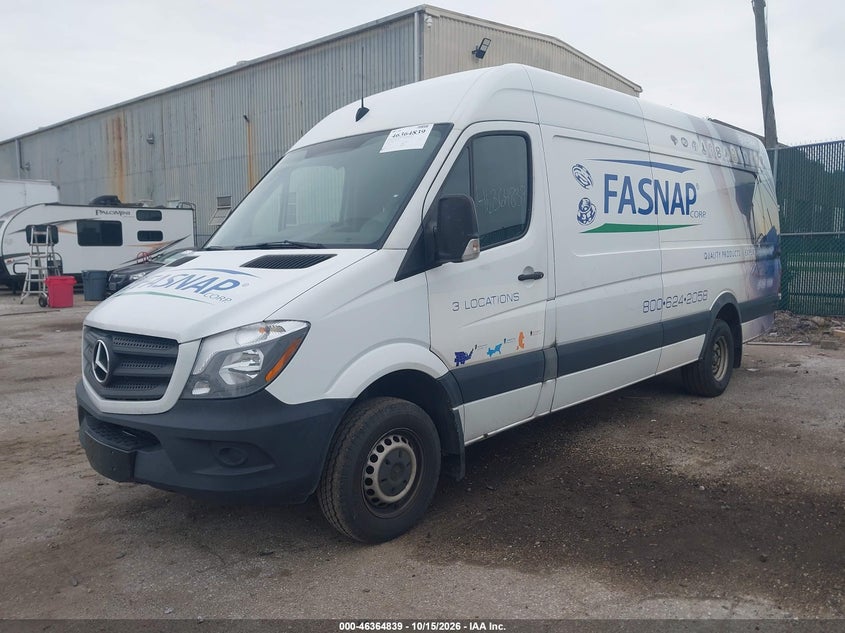 2017 Mercedes-Benz Sprinter 3500 High Roof V6, Rear, IAAI, VIN WD3PF1CD5HP371475 — photo 2