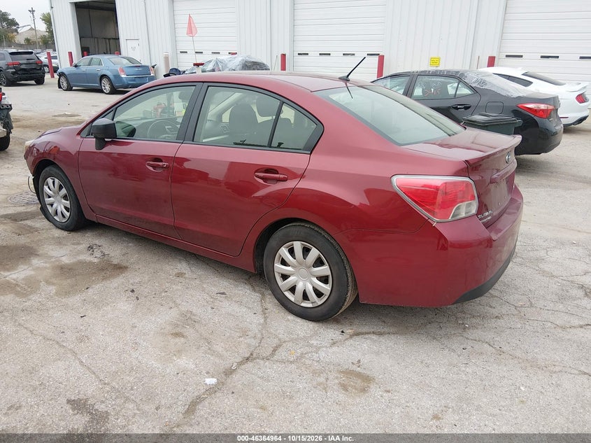 Vin: jf1gjaa63gh023438, lot: 46865276, subaru impreza 2.0i 20163