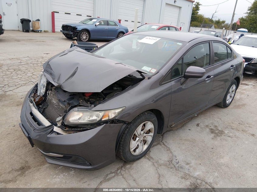 Vin: 19xfb2f50fe221360, lot: 46865305, honda civic lx 20152