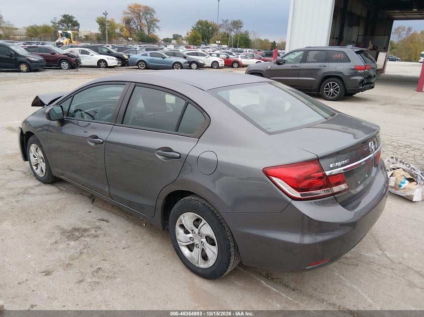 Vin: 19xfb2f50fe221360, lot: 46865305, honda civic lx 20153
