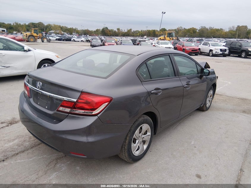 Vin: 19xfb2f50fe221360, lot: 46865305, honda civic lx 20154