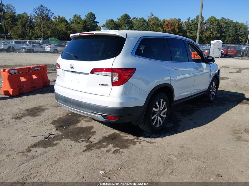 Vin: 5fnyf6h5xmb065076, lot: 46865324, honda pilot awd ex-l 20214