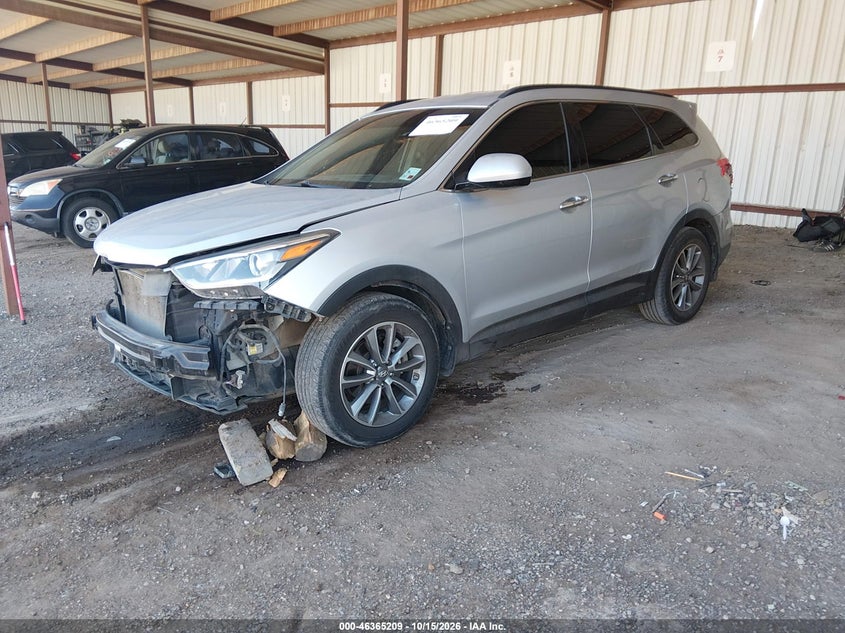 2017 Hyundai Santa Fe Se, Удар спереди, IAAI, VIN KM8SM4HF3HU220259 — фото 2