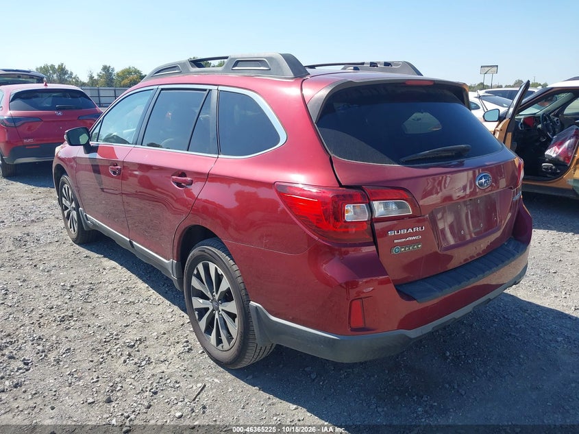 Vin: 4s4bsbjcxf3277782, lot: 46865537, subaru outback 2.5i limited 20153